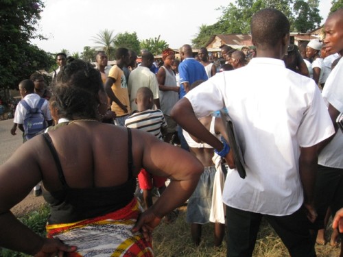 A scene of Motor bike accident 