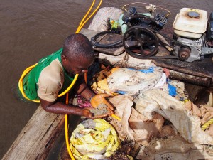 Artisanal Diamond Digger in Liberia