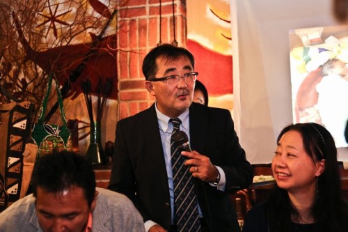 Dr. Sugishita explaining about witchcraft in Africa.