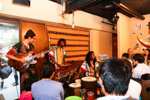 Everyone enjoyed the unique African music beat.