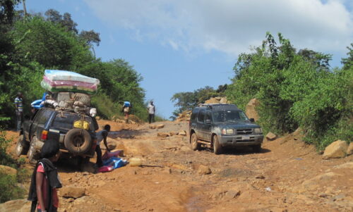 Rough dirt road in Liberia